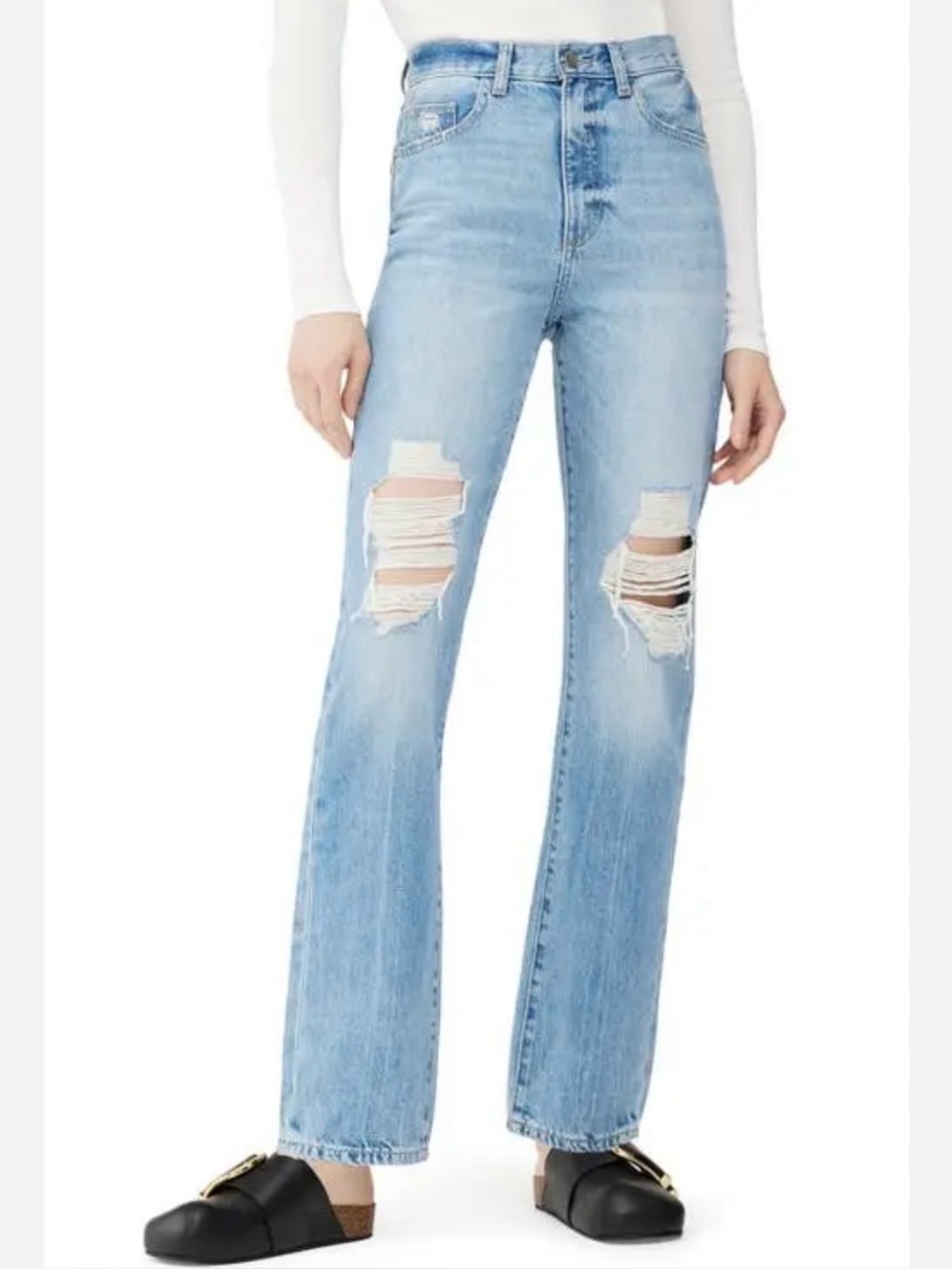 DL1961 emelie straight ultra high rise cintage 31" voyage distressed size 27